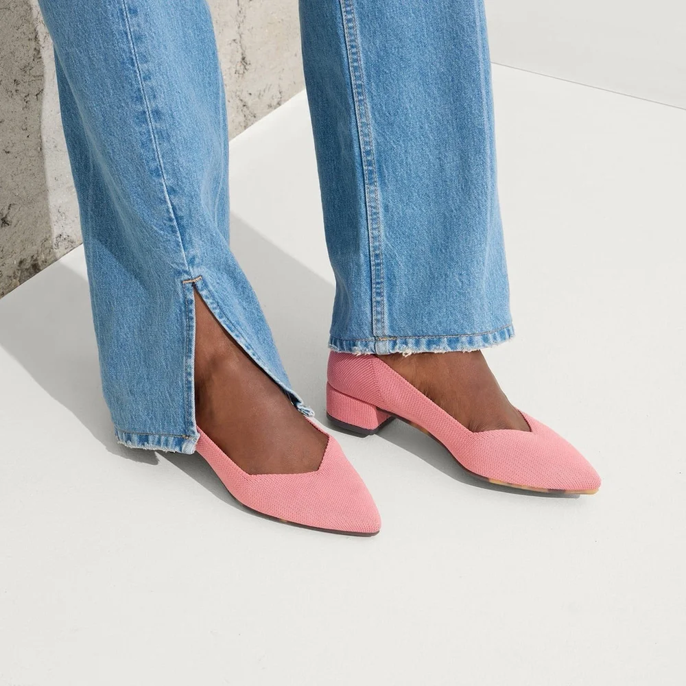 Rothy’s Women’s The High Point In Love Insole In Tulip Pink Shoes 7.5 Preppy